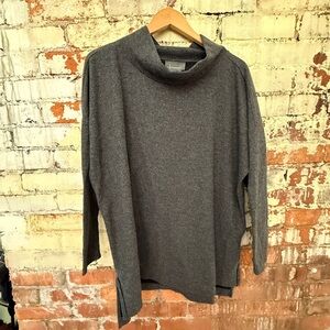 Anthropologie Charcoal Cowl Neck Sweater